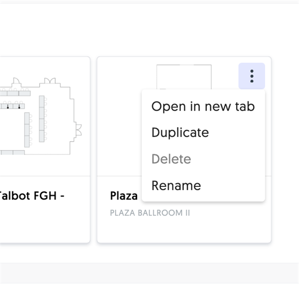 Using the 3 dots on the diagram thumbnail, the delete function is unavailable.